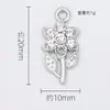 Estilo Coreano Buquê Simples Pingente de Flor Acessórios DIY Liga de Metal Galvanizada Pingente Único Joias Colar Pulseira Brincos Atacado
