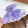 Pinza para el Cabello de Doble Flor de Gama Alta con Hermosa Textura de Acetato, Pinza de Tiburón Tridimensional, Pasador Súper de Ensueño Sencillo, Accesorio para el Cabello para Mujeres