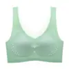 Sujetador Deportivo Transparente de Seda Hielo Ultra Fino Espalda Hermosa Talla Grande Sin Costuras Sin Aros Push-Up Estilo Chaleco Deportivo para Mujer