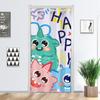 Cortina de Puerta sin Perforaciones Barra Telescópica Cortina de Partición Tejido de Protección Dormitorio Hogar Cortina de Tela Probador de Inodoro Cocina