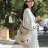 Saco de pano lavado estilo japonês saco de grande capacidade nova moda feminina sacola all-match casal ombro saco de passageiros