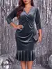 Vestido de cola de pez liso para mujer talla grande, Nuevo producto 2025, Más vendido en Amazon, Elegante vestido de noche