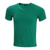 Verano 2022 nuevo 200g32 algodón CVC cuello en V manga corta coreana tubo recto camiseta para hombre al contado venta al por mayor