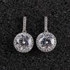 Pendiente de plata de ley S925 Pendientes de moda coreana Pendientes para mujer Joyería Incrustación de circonita de grado AAA Chapado en platino Venta directa de fábrica