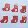 Etiqueta pequeña navideña Tarjeta de árbol de Navidad Tarjeta pequeña de botas navideñas Decoración Tarjeta de bendición Tarjeta festiva Venta directa de fábrica