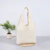 Bolsa Colete de Lona de Ombro Único Transfronteiriça em Estoque, Bolsa de Lona Simples de Cor Sólida de Grande Capacidade para Publicidade e Compras