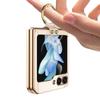 Carcasa para teléfono móvil Samsung Z Flip5 con anillo galvanizado y película protectora plegable resistente a caídas, aplicable transfronterizamente