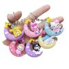 Llavero de Sanrio con forma de luna sentada, bonito llavero de Sanrio con forma de muñeca, colgante de luna, adornos colgantes de Sanrio.