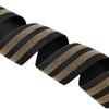 Calcetines Leggings Elásticos Rayados Dorados y Plateados Personalizados de 5.0cm con Banda Elástica Externa Suministro Directo de Fábrica