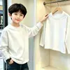 Camiseta informal versátil de algodón puro para Primavera/Otoño 2026, estilo americano moderno, fresca y elegante, con estampados únicos, top de manga larga para niños y bebés