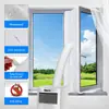 Tela para Aire Acondicionado Dos Agujeros Tela Selladora de Ventana Vacía Deflector de Aire Acondicionado Parabrisas de Aire Acondicionado Móvil Tela Selladora de Aire Acondicionado