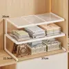 Divisor de Compartimento de Armário em Camadas para Armário de Quarto Prateleira de Armazenamento Empilhável Artefato de Armazenamento para Separação de Roupas