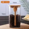 Frasco Sellado de Vidrio, Grado Alimenticio, con Tapa, para Almacenamiento en Cocina del Hogar, Especial para Bocadillos, Botella Vacía, Transparente, Frasco para Condimentos a Prueba de Humedad