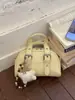 Bolso de Mano con Cesta de Diseño de Nicho en Forma de Media Luna Coreano, Bolso de Mano de Moda Tendencia, Bolso de Hombro, Bolso Cruzado para Mujer, Color Caramelo