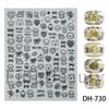 Belleza Total Transfronterizo Nuevo Dibujos Animados Manicura Dulce Fresco Gato Cachorro Conejo Blanco y Negro Adhesivos para Uñas Adhesivos