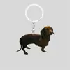 Chaveiro plano 2D pingente de mochila de férias cachorro de desenho animado criativo acrílico pequeno presente para eventos transfronteiriços