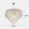 Lustre de Vidro Moderno Minimalista de Luxo Leve para Sala de Estar
