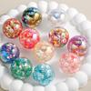 Heidi home cuentas de hielo 25MM chapado de resina color AB cuentas de flores cuentas de color transparente cuentas para colgantes DIY