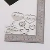 Pendente Minimalista Irregular Cruzado Flor Coração Rosto Solar em Formato de Pingente DIY Colar Artesanal Pingente de Liga