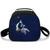 3D Nuevo Juego Robot Cósmico Astro Bot Estampado Estudiante Redondo Bolsa para Comida Bolsa para Almuerzo