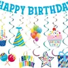 Nuevos Suministros Decorativos Coloridos para Fiesta de Cumpleaños Banderín Tira Espiral Candelabro Colgantes Banner Decorativo para Fiesta Festiva