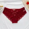 Ropa Interior Sexy Más Vendida de Amazon Encaje Hueco Cruzado Bragas Cintura Media Talla Grande para Mujer Ropa Interior Puro Deseo