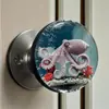Manija de Puerta Decorativa Única Artesanías Incrustadas de Resina
