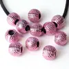 Cor Metálica de Natal Cor de Galvanoplastia UV Resistente à Cor Grande Furo Bola de Amora Frutas Redondas Contas DIY Artesanal Corrente de Celular Acessórios