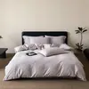 Nuevo Modelo 2026 Conjunto de Hogar de Cuatro Piezas Jacquard de Algodón 100% Grueso de Lujo y Gama Alta, Conjunto de Cuatro Piezas de Satén, Amigable con la Piel