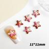 Dopamina estilo coreano macarrón estrella de mar luminosa joyería para uñas resina hecha a mano pasador creativo pendientes pequeños accesorios