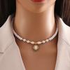 [Bingmeng] Collar de diseño original hecho a mano con piedra natural, collar de nicho personalizado, joyería nueva europea y americana N077
