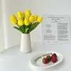 Flores artificiais de alta qualidade com sensação hidratante Ornamentos para fotografia de tulipas Decoração de casa Flores artificiais Venda direta da fábrica