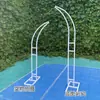 Nuevos Accesorios para Bodas Cuerno de Carnero Arco de Hierro Arco de Flores de Seda Estante Arco Curvo Boda al Aire Libre Flor Mai Taibao