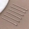 Alfinetes em formato de T, alfinetes em formato de 9, alfinetes com cabeça redonda, banhados a ouro 18K em cobre, materiais para atacado para acessórios de joias artesanais DIY com contas