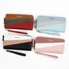 Nova carteira longa feminina três cores parquet zíper bolsa clutch puxador único bolsa para celular porta-moedas fabricantes atacado