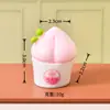 Chaveiro Criativo de Sorvete de Frutas Coloridas de Verão Pingente Casa de Bonecas DIY Feito à Mão Mini Enfeites de Mesa