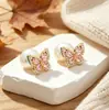 Pendientes de Botón Doble Cara con Lazo de Lujo Ligero y Perlas, Diseño Tachonado con Diamantes, Pendientes de Circonita, Pendientes de Aguja de Plata de Nicho de Alta Gama