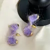 Novos Brincos Torcidos Exquisitos de Lã Colorida Feitos à Mão Design de Nicho de Alta Qualidade Brincos Dopamina para Mulheres