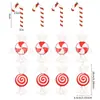Adornos de Caramelo Navideño Pintados con Galvanizado Transfronterizo Accesorios para Escena de Fotografía Decoración de Árbol de Navidad Colgantes