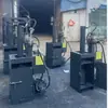 Compresor de Cubo de Pintura Vertical Pequeño Todo Acero, Máquina Compactadora y Empacadora de Residuos Peligrosos