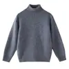 Suéter de Cachemir de Punto Fino Cálido de Cuello Alto Nuevo para Niños Otoño e Invierno Suéter de Color Puro Unisex para Niños Capa Base Versátil