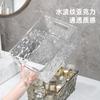 F2168 Cesta de Almacenamiento de una Pieza para Dropshipping Caja de Almacenamiento Grande Transparente para Escritorio Caja Organizadora Caja de Almacenamiento para Exhibición de Cosméticos