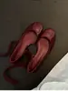 Zapatos planos artísticos poco profundos de estilo francés para mujer, novedad verano 2026, versátiles, suela blanda, corte lateral, zapatos Mary Jane retro