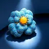 Broche Azul Turquesa Rosa Camélia de Luxo Leve Estilo Francês para Mulheres, de Alta Qualidade, Elegante, Acessório de Broche Luxuoso para Noite