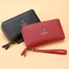 2025 Nueva Cartera Larga para Mujer Moda Japonesa y Coreana Gran Capacidad Bolso de Mano con Doble Cremallera Billetera para Monedas de Estudiante Bolso para Teléfono Móvil