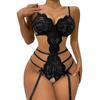 2022 Comércio Exterior Lingerie Sexy Europeia e Americana Nova Renda Tentação Meias Sexy Virilha Aberta Pijama Atacado Entrega