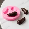 Molde de Silicone de Chocolate de Berinjela Simulada Acessórios para Decoração de Bolo Fondant Fábrica de Moldes de Assar Venda por Atacado