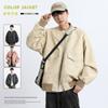 M-XL Nuevo Tamaño Grande Ropa de Trabajo Chaqueta de Cuero PU para Hombre Chaqueta de Cuero Engordada para Hombre Uniforme de Béisbol para Hombre Ropa para Gordos Estilo Callejero Americano