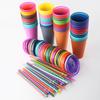 Ventas Directas de Fábrica Vaso de Plástico de Material PP Reutilizable y Personalizable Vaso con Pajita Fácil de Limpiar Vaso para Agua al Mayoreo