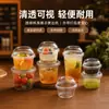 Taza Espesa para Llevar de Café Grado Alimenticio para Mascotas, Taza Desechable para Toppings de Té de Leche, Vaso para Bebidas Frías con Tapa, Vaso de Plástico Transparente